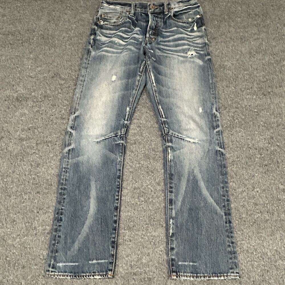 PRPS Goods Co Barracuda Jeans 30x32 Distressed Japanese Denim Blue Luxury Men's